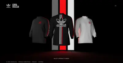 موقع تفاعلي لعرض مجموعة أزياء بين Adidas و Foot Locker
