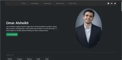 برمجة وتصميم موقع شخصي (Portfolio) متجاوب باحترافية عالية