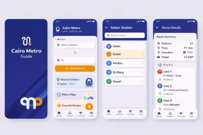 سأقوم بتطوير تطبيق Flutter لحساب أفضل مسار في مترو القاهرة مع عرض عدد المحطات والوقت وسعر التذكرة
