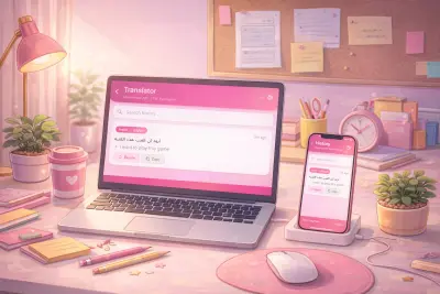 سأقوم بتطوير تطبيق ترجمة احترافي بـ Flutter يدعم جميع اللغات مع تحويل النص لكلام وسجل الترجمات