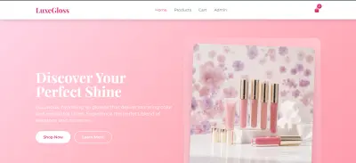 تصميم وتطوير متجر إلكتروني لمنتجات التجميل (LuxeGloss) بواجهة أنيقة وتجربة مستخدم مميزة