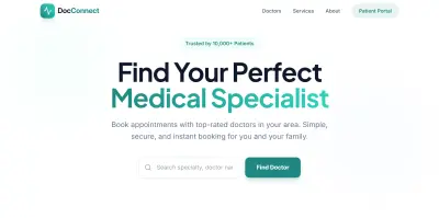 DocConnect /  منصة حجز مواعيد الأطباء