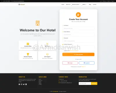 نظام حجز فنادق احترافي متكامل