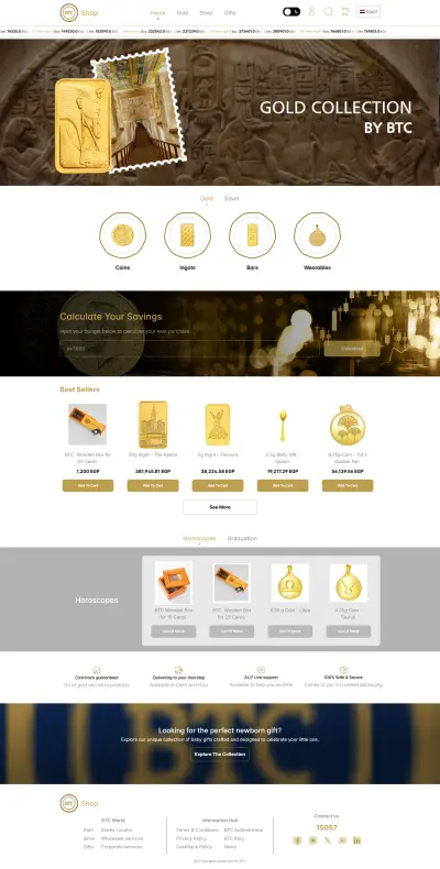 BTC Egypt Gold - تنفيذ عمليات الاختبار على الموقع