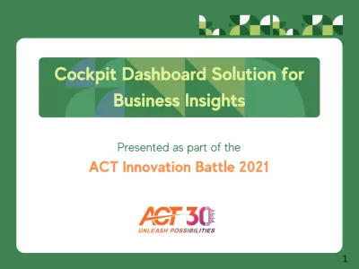 عرض تقديمي عن حلول Business Intelligence في مسابقة ACT باستخدام Canva