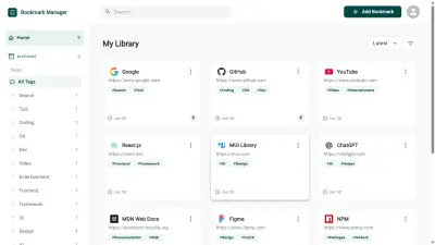Bookmark Manager  App