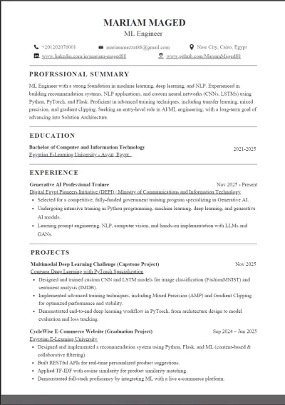 هندسة وتصميم سيرة ذاتية تقنية متكاملة (ATS-Friendly) لمهندس برمجيات