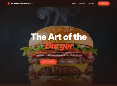 تصميم وتطوير صفحة هبوط Landing Page لمطعم + قائمة + مواقع الفروع