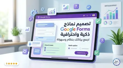 تصميم نماذج Google Forms احترافية واستبيانات ذكية لجمع البيانات