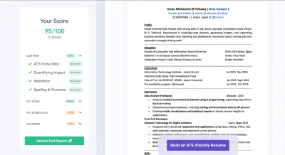 تنشاء سي في احتراف متوافق مع ال ATS