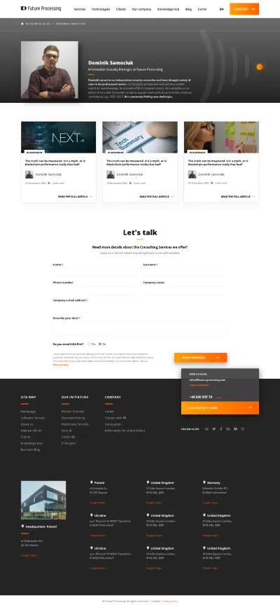 Future Processing – Professional UI Clone