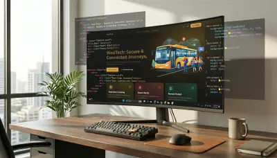 تصميم صفحة هبوط لتطبيق WaselTech لتتبع الحافلات