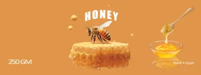 تصميم stiker لبرطمان عسل