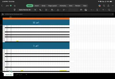 ادخال البيانات بسرعه و دقة باستخدام excel