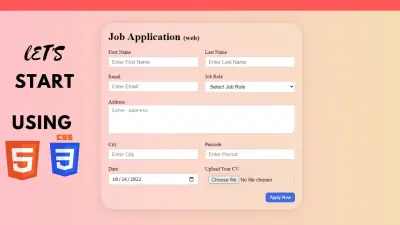 تصميم نموذج تسجيل احترافي باستخدام HTML5