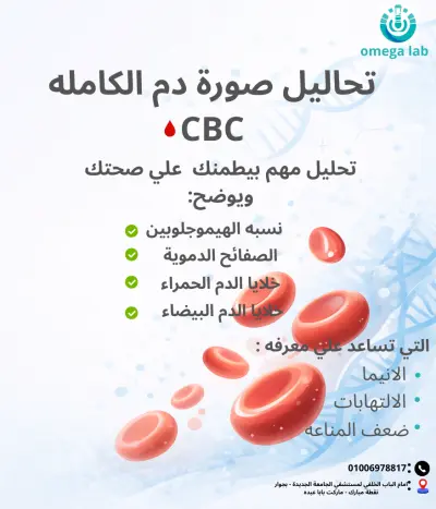 تصميم بوست لمعمل تحاليل علي الفيسبوك