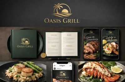 صميم الهوية البصرية لمطعم أويسس جريل | Oasis Grill Branding