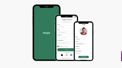 تصميم واجهات المستخدم Ui/Ux بشكل احترافي لتطبيق نقله