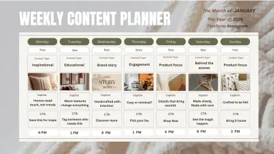 تخطيط وإدارة محتوى منصات التواصل الاجتماعي | Content Calendar