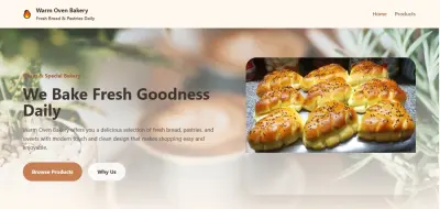 صورة العمل تنفيذ موقع ويب احترافي للمخبوزات (Warm Oven Bakery)