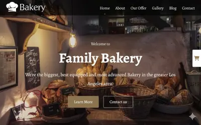 تصميم موقع Bakery احترافي عبارة عن landing page