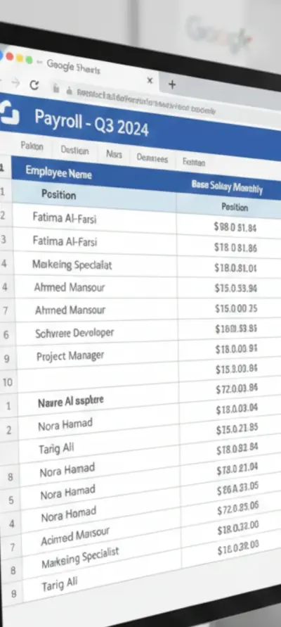 تجهيز شيت اكسل لمتابعه الحسابات