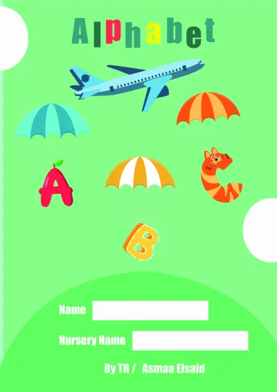 تصميم كتاب تعليمي للأطفال لتعلم الحروف الإنجليزية