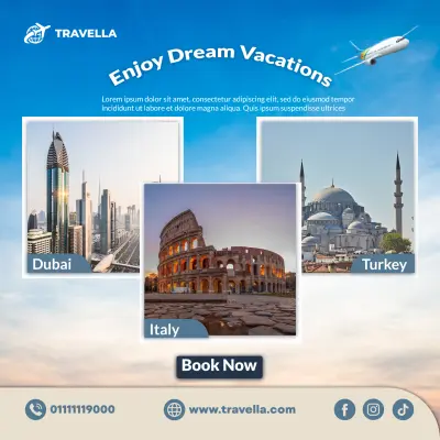 تصميم اعلان  لشركة سياحة