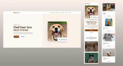 website with Tailwind named  PetParadise