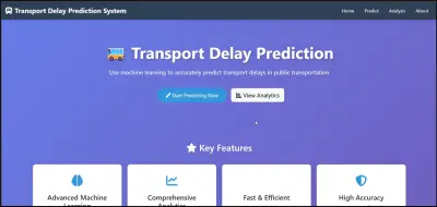 SmartTransit AI – نظام ذكي للتنبؤ بتأخيرات النقل