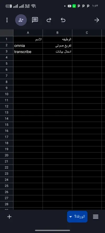 تنظيم وإدخال بيانات العملاء والخدمات.