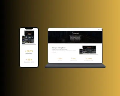 صفحة هبوط احترافية — سريعة ومتجاوبة + واجهة مستخدم جذابة