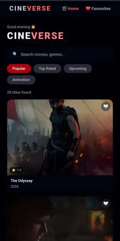 CineVerse - Web & Mobile Movie Application