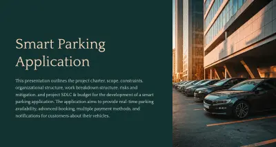 تصميم PowerPoint احترافي وجذاب عن تطبيق مواقف السيارات الذكية
