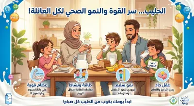 اعلان توعوي لشرب الحليب