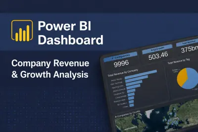 لوحة تحكم تفاعلية لتحليل إيرادات ونمو الشركات في الولايات المتحدة وأوروبا باستخدام Power BI