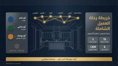 رسم خريطة رحلة العميل الكاملة لشركة مطابخ  لرفع إحالاتهم من 10% إلى 35% خلال 90 يوم