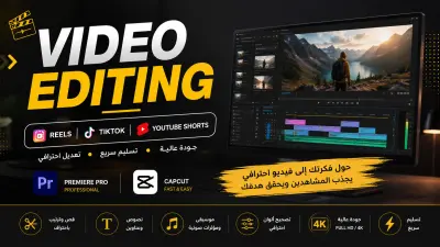 سأقوم بمونتاج فيديو احترافي لريلز وتيك توك ويوتيوب شورتس