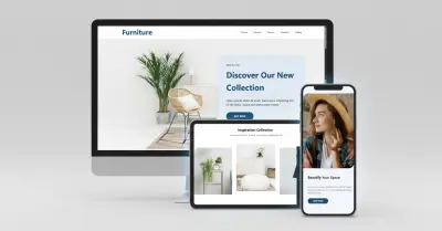 تصميم وتطوير موقع أثاث احترافي متجاوب يعكس هوية براند فاخر | HTML, Tailwind CSS, JavaScript