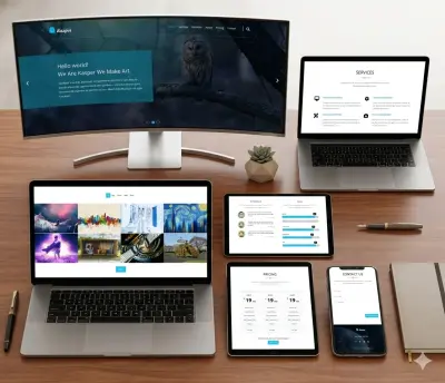 تطوير واجهة مستخدم (Front-End) لموقع تعريفي إبداعي ومتجاوب | HTML, CSS, JS
