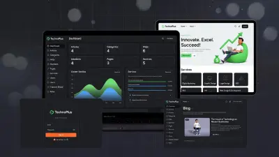 TechnoPlus – لوحة تحكم إدارية حديثة + CMS كامل | Laravel + Filament 3 + Livewire
