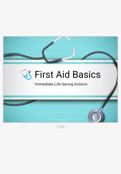 محاضرة عن الإسعافات الأولية