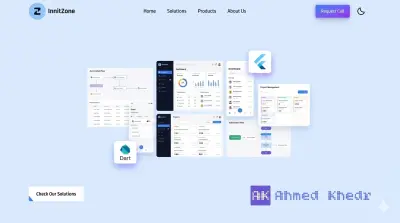تصميم موقع الكتروني لشركة innitzone باستخدام Next.js