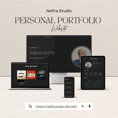تصميم وتطوير موقع بورتفوليو شخصي احترافي