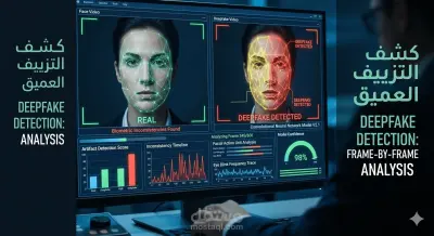 نظام ذكي لكشف فيديوهات التزييف العميق باستخدام تقنيات التعلم العميق (Deep Learning).