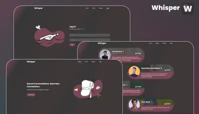 تطوير موقع Whisper