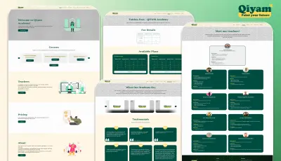 تطوير موقع Qiyam Academy