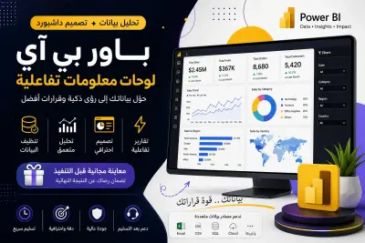 تصميم لوحات تحكم (Dashboards) تفاعلية لتحليل المبيعات باستخدام Power BI