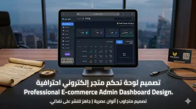 واجهة إدارة متجر إلكتروني (E-commerce) احترافية متجاوبة ودعم الوضع الليلي.