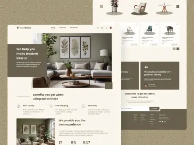 Modern Furniture Landing Page Design (UI/UX)